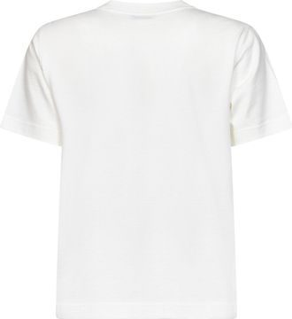 Burberry Womens T-Shirt Knight Check Chalk White Cotton T-Shirts & Jerseys