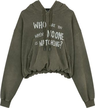 R13 Balloon Popover Hoodie - Dames - Sweatshirts & Hoodies - Groen - Maat: M Katoen
