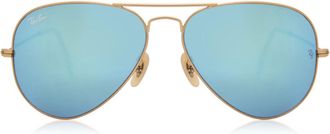 Ray-Ban RB3025 Aviator Flash Lenses 112/17 Mens Sunglasses Gold Size 55