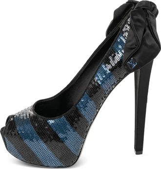 Louis Vuitton 140mm sequin-embellished pumps - Black