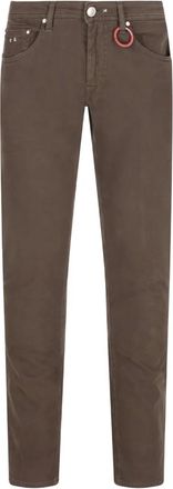 Sartoria Tramarossa Leonardo jeans met logopatch - Bruin