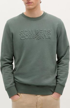 Scalpers Company Emboss Sweater in Green at Nordstrom, Size X-Large Eu