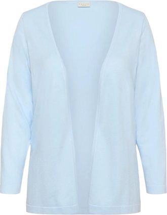 Kaffe Curve Kcsolara Vest - Dames - Vesten - Blauw - M - Katoen - Truien & Vesten