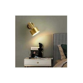 OEM Applique Murale - Laiton Dor&eacute; Bross&eacute; - Bras Pivotant 180&deg; - Abat-jour Verre - Pour Chambre Couloir Escalier - 1 Pi&egrave;ce