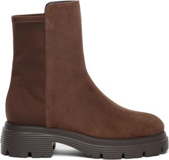 Stuart Weitzman 5050 Hudson Lite Bootie - Dames - Enkellaarsjes - Bruin - 41 EU - Su&egrave;de - Schoenen