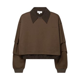 Aaiko Mure Check CO 155 - Dames - Sweatshirts & Hoodies - Bruin - Maat: XS Katoen