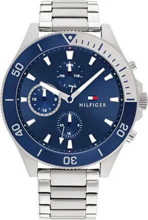 Tommy Hilfiger Accessoires, Heren, Grijs, ONE Size, Larson Horloge