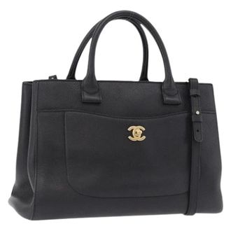 Chanel Pre-owned Vintage Hand Bag - Dames - Pre-owned - Zwart - Maat: ONE Size Leer