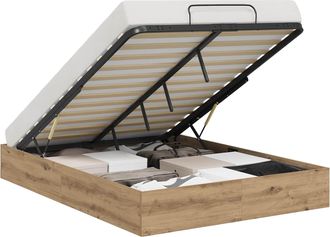 vidaXL Letto Ottomano Rovere Artigianale 140 X 200 Cm Vidaxl