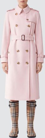 Burberry Trench lungo doppiopetto in puro cashmere con cintura