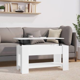 vidaXL Coffee Table High Gloss White 39.8x19.3x20.5 Engineered Wood