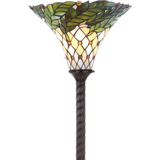 Jonathan Y Designs Botanical Tiffany-Style 71 Torchiere LED Floor Lamp, Bronze at Nordstrom