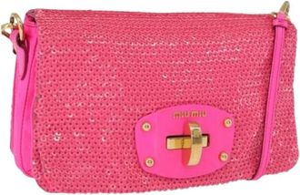 Miu Miu Tweedehands leren schoudertassen - Dames - Vintage Schoudertas - Roze - ONE Size - Vintage