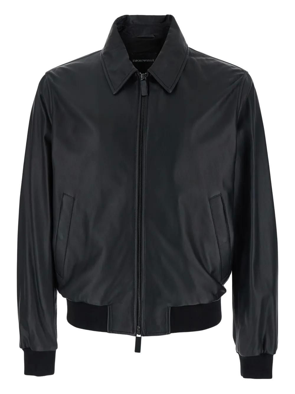 Men's Emporio Armani Leather Jackets - up to −58% | Stylight
