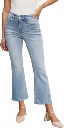 Good American Good Legs Crop Mini Boot Jeans In Light Blue Soft Tech