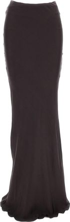 Andamane Brown Satin Nemesia Mermaid Maxi Skirt