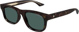 Montblanc Mb 0421S 002 Zonnebrillen - Heren - Zonnebrillen - Bruin - 53 MM - Accessoires