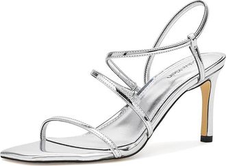 Calvin Klein Hadlee Womens Sandals Silver Mirror Metallic : 8.5 M, Synthetic