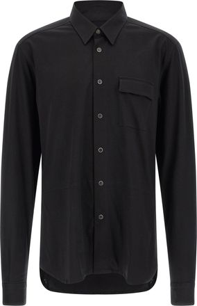 Kiton Black Cotton Mens Blouse