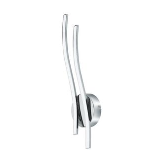 Eglo Valmora Curved Wall Light - White & Chrome | TJ Hughes