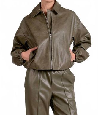Elan Oakley Bomber Jacket In Pine