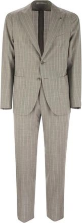 Tagliatore Nadelstreifenpak met twee knopen - Heren - Business pakken - Grijs - XL - Wol - Kostuums