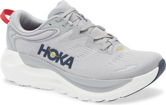 Hoka One One Gaviota 6 Stability Running Shoe in Stellar Grey /Stardust at Nordstrom, Size 12