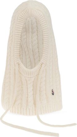 Moncler Gevlochten Alpaca Blend Balaclava - Dames - Hoeden - Beige - ONE Size - Wol - Accessoires