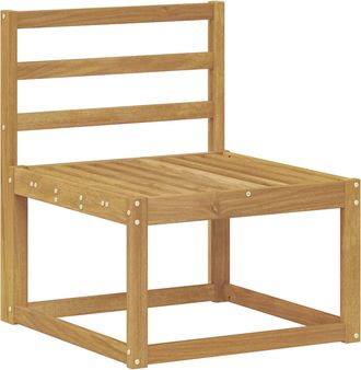 vidaXL Sof&aacute; Intermedio De Exterior Madera De Acacia S&oacute;lida Blanco Vidaxl