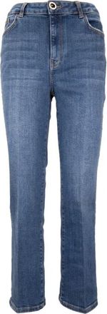 Liu Jo Straight Jeans - Dames - Regular Fit Jeans - Blauw - W26 - Katoen - Jeans