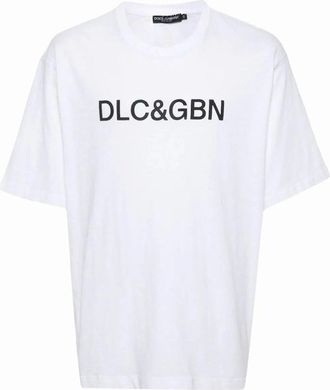 Dolce & Gabbana Mens Dolce & Gabbana Logo Print T-Shirt - White - Size: 36