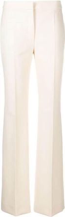 Moschino high-waisted straight-leg trousers - women - Acetate/Polyurethane/Polyester/Cupro - 38 - Neutrals