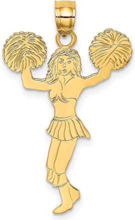 Diamond2Deal 10k Yellow Gold Cheerleader Pom-Poms Charm