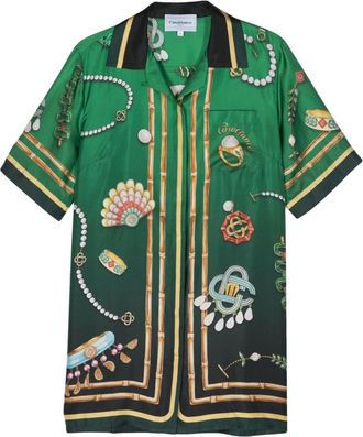 Casablanca La Boîte A Bijoux silk shirt - women - Silk - 8 - Green