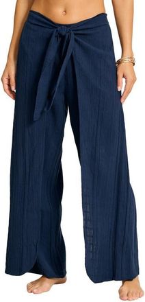 Tommy Bahama Mykonos Textured Cover-Up Sarong Pants in Mare Navy at Nordstrom, Size X-Small
