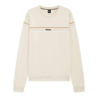 HUGO BOSS Heren Iconisch Crew Neck Sweatshirt (Wit)