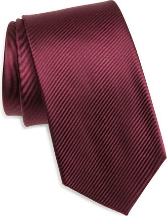 Duchamp Solid Silk Tie in Burgundy at Nordstrom Rack