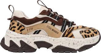 Steve Madden Leopard Print Platform Sneakers - Dames - Sneakers - Bruin - 37 EU - Su&egrave;de - Schoenen