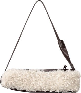 Generic Womens Plush Bags Plush Underarm Shoulder Bag Vintage,Autumn Winter Fluffy Handbag,Women Casual,Long Clutch Purse(White)