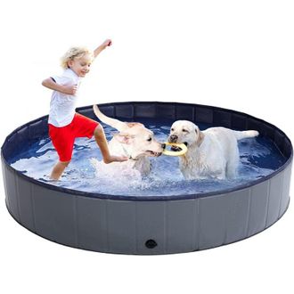 OEM Piscina Para Perros Grandes 120x 30cm, Piscina Para Mascotas Plegable, Pvc Antideslizante Y Resistente Al Desgaste, Piscina De Perros Port&aacute;til Para In