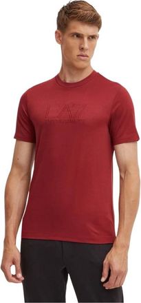 Emporio Armani Emporio Armani Ea7, Heren, Tops, Rood, Maat: 2XL Modal