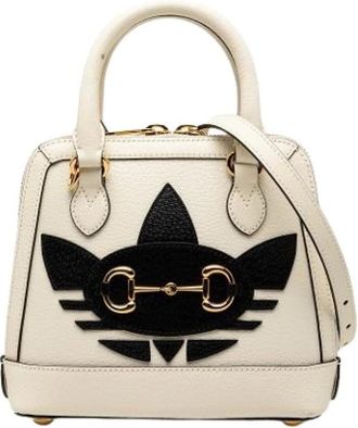 Gucci Pre-owned Handbags, female, White, Size: ONE SIZE Pre-owned Horsebit 1955 Satchel