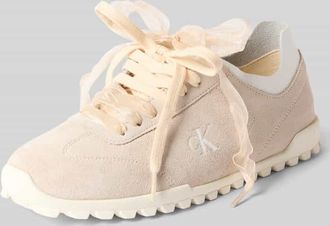 Calvin Klein Low Top Sneaker aus echtem Leder Modell LOW PROFILE RUN in Beige, Gr&ouml;&szlig;e 36
