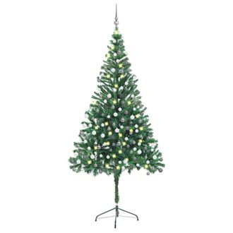 vidaXL &Aacute;rbol De Navidad Artificial Con Luces Y Bolas 910 Ramas 210 Cm Vidaxl