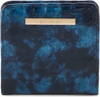 Brahmin Jane Croc Embossed Leather Bifold Wallet in Ultramarine at Nordstrom