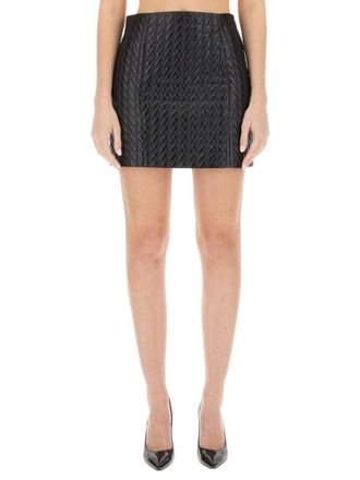 Patou Black Quilted Mini Skirt