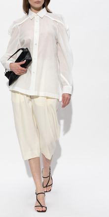 Issey Miyake Shorts With A Slit At The Waist, Womens, Cream
