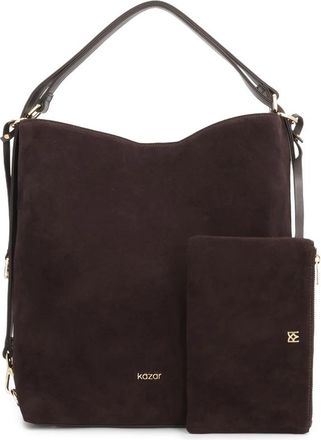 Kazar Jerriar Grote Su&egrave;de Pouchtas - Dames - Schoudertassen - Bruin - ONE Size - Su&egrave;de - Tassen