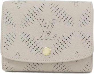 Louis Vuitton Tweedehands leren portemonnees - Dames - Vintage Accessoires - Beige - ONE Size - Vintage