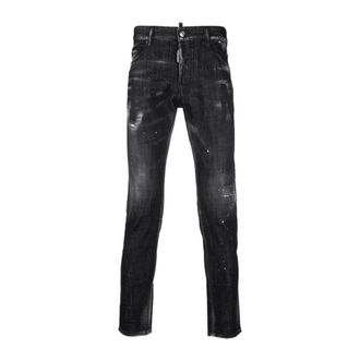 Dsquared2 Skinny Fit Jeans, male, Gray, W30, Icon Printed Cool Guy Jeans in Black